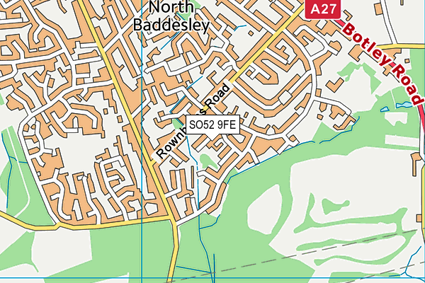 SO52 9FE map - OS VectorMap District (Ordnance Survey)