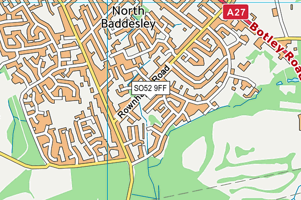 SO52 9FF map - OS VectorMap District (Ordnance Survey)