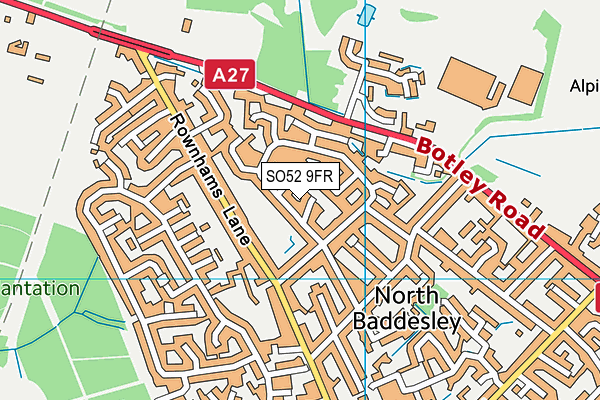 SO52 9FR map - OS VectorMap District (Ordnance Survey)