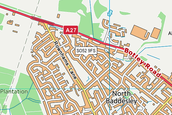 SO52 9FS map - OS VectorMap District (Ordnance Survey)