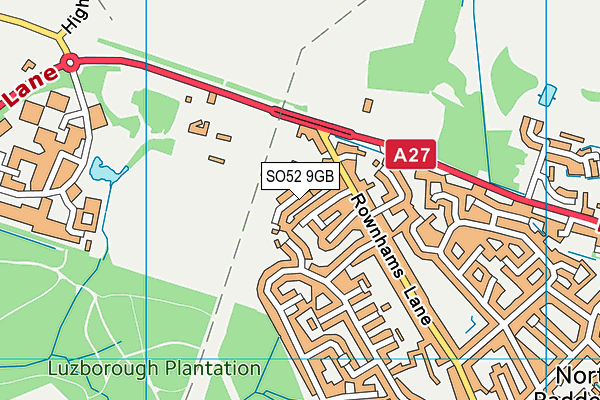 SO52 9GB map - OS VectorMap District (Ordnance Survey)