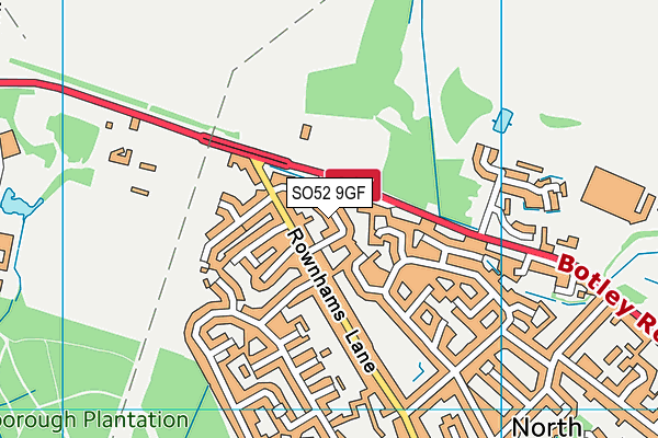 SO52 9GF map - OS VectorMap District (Ordnance Survey)