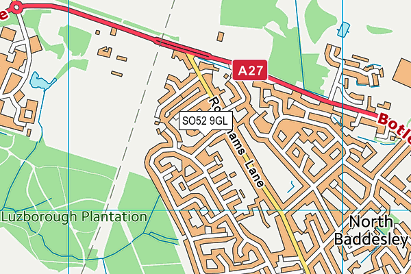 SO52 9GL map - OS VectorMap District (Ordnance Survey)