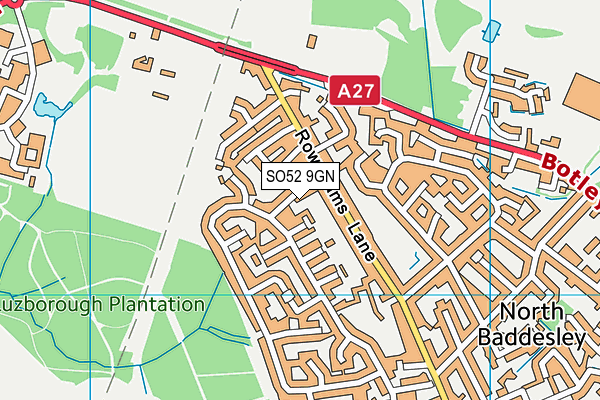 SO52 9GN map - OS VectorMap District (Ordnance Survey)