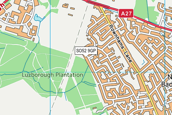 SO52 9GP map - OS VectorMap District (Ordnance Survey)