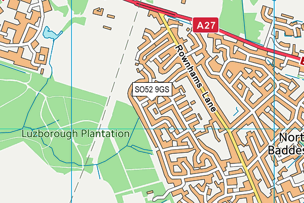 SO52 9GS map - OS VectorMap District (Ordnance Survey)