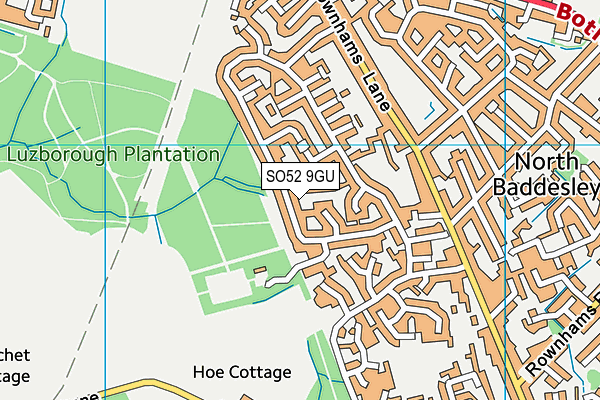 SO52 9GU map - OS VectorMap District (Ordnance Survey)