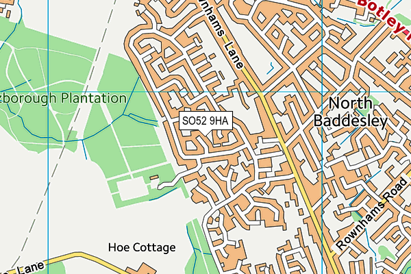 SO52 9HA map - OS VectorMap District (Ordnance Survey)