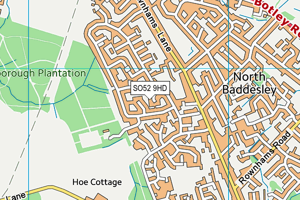 SO52 9HD map - OS VectorMap District (Ordnance Survey)
