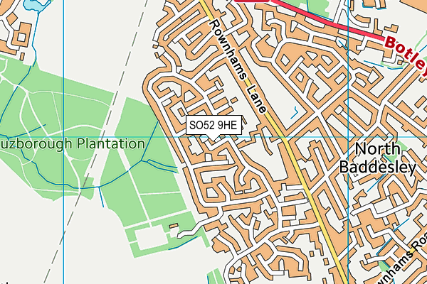 SO52 9HE map - OS VectorMap District (Ordnance Survey)