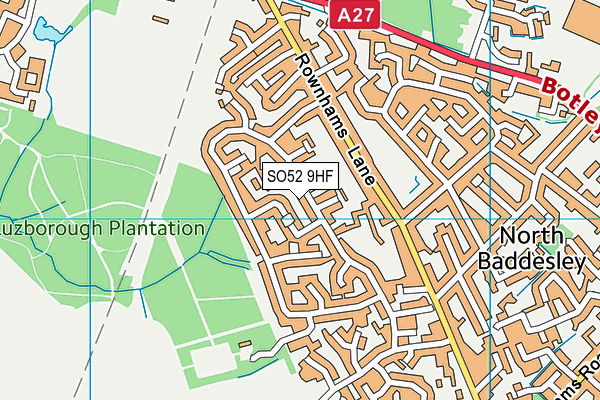 SO52 9HF map - OS VectorMap District (Ordnance Survey)