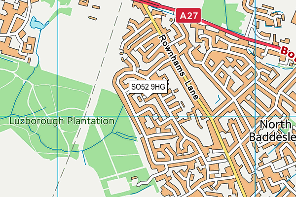SO52 9HG map - OS VectorMap District (Ordnance Survey)