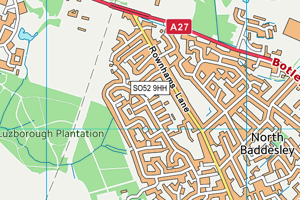 SO52 9HH map - OS VectorMap District (Ordnance Survey)