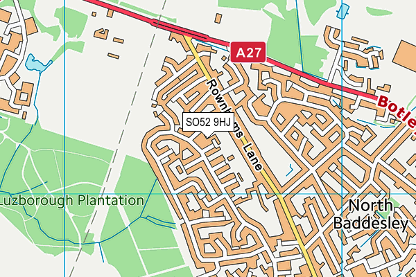 SO52 9HJ map - OS VectorMap District (Ordnance Survey)