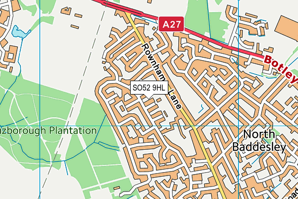 SO52 9HL map - OS VectorMap District (Ordnance Survey)