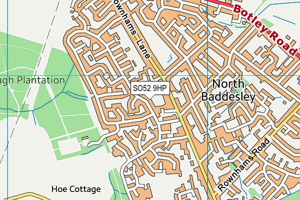 SO52 9HP map - OS VectorMap District (Ordnance Survey)