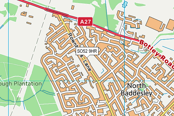 SO52 9HR map - OS VectorMap District (Ordnance Survey)