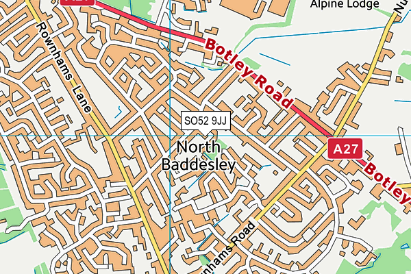 SO52 9JJ map - OS VectorMap District (Ordnance Survey)