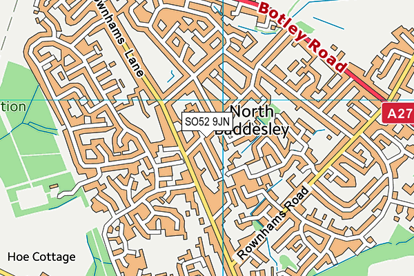 SO52 9JN map - OS VectorMap District (Ordnance Survey)