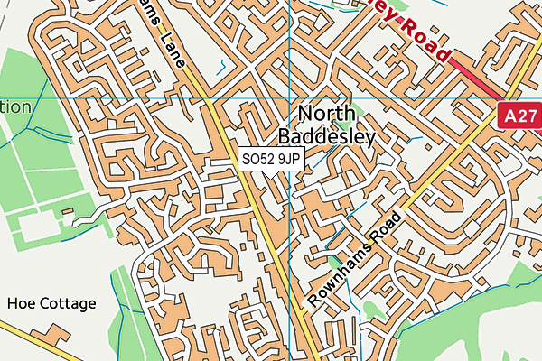 SO52 9JP map - OS VectorMap District (Ordnance Survey)