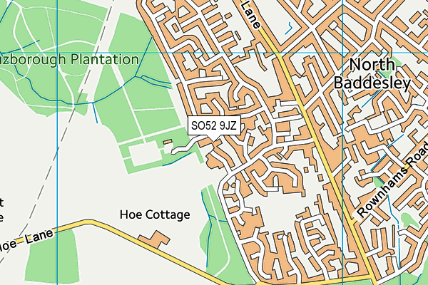 SO52 9JZ map - OS VectorMap District (Ordnance Survey)