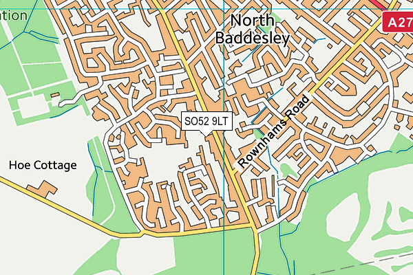 SO52 9LT map - OS VectorMap District (Ordnance Survey)