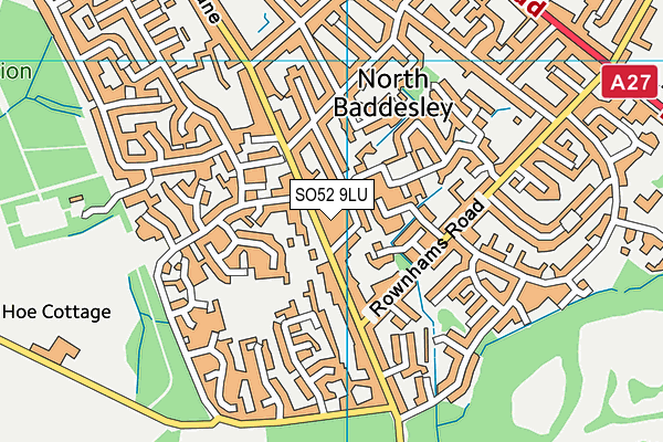 SO52 9LU map - OS VectorMap District (Ordnance Survey)