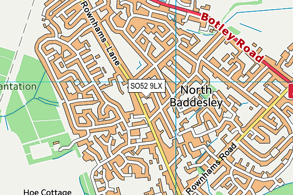 SO52 9LX map - OS VectorMap District (Ordnance Survey)