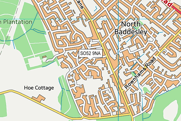 SO52 9NA map - OS VectorMap District (Ordnance Survey)