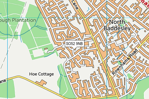 SO52 9NB map - OS VectorMap District (Ordnance Survey)