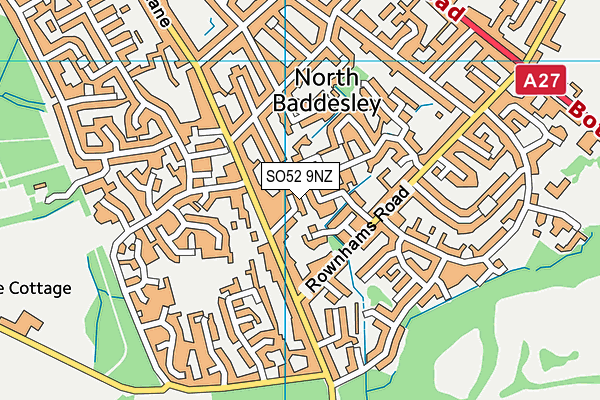 SO52 9NZ map - OS VectorMap District (Ordnance Survey)