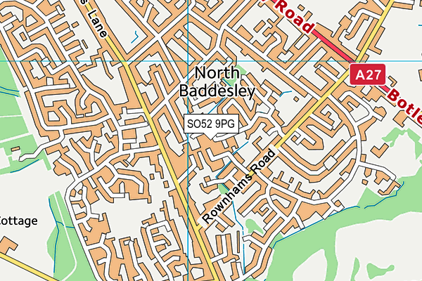 SO52 9PG map - OS VectorMap District (Ordnance Survey)