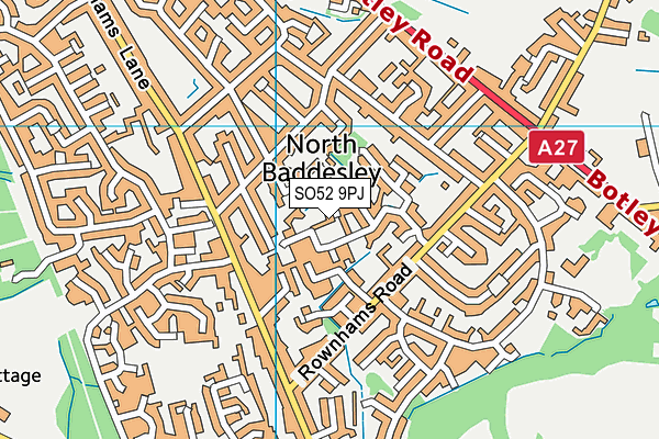 SO52 9PJ map - OS VectorMap District (Ordnance Survey)