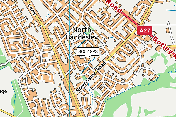 SO52 9PS map - OS VectorMap District (Ordnance Survey)