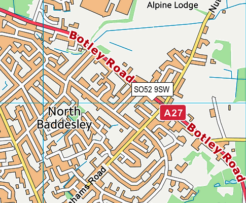 SO52 9SW map - OS VectorMap District (Ordnance Survey)