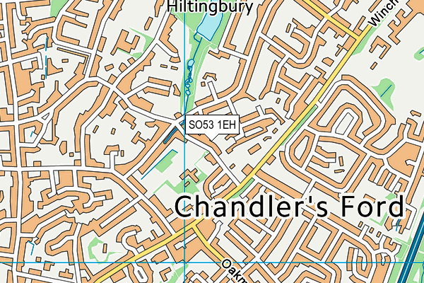 SO53 1EH map - OS VectorMap District (Ordnance Survey)