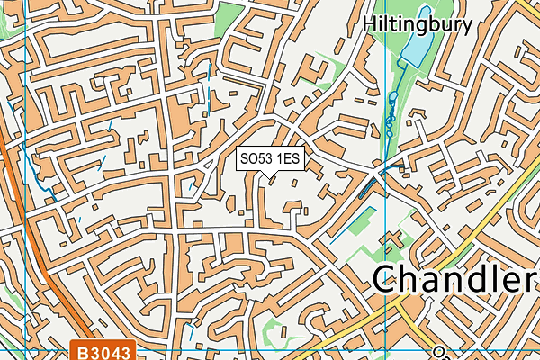 SO53 1ES map - OS VectorMap District (Ordnance Survey)