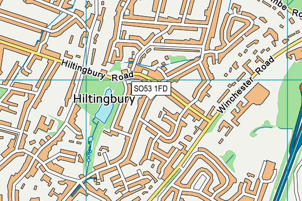 SO53 1FD map - OS VectorMap District (Ordnance Survey)