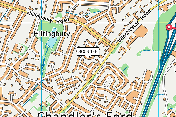 SO53 1FE map - OS VectorMap District (Ordnance Survey)