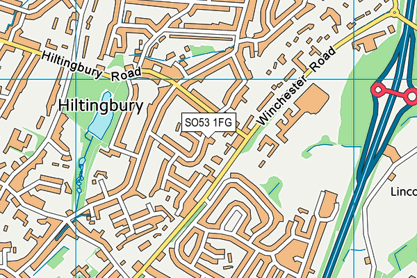 SO53 1FG map - OS VectorMap District (Ordnance Survey)