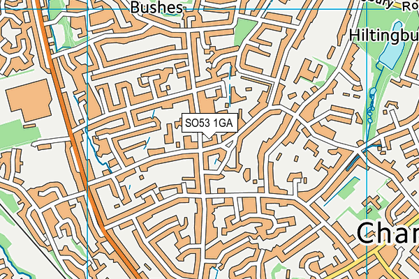 SO53 1GA map - OS VectorMap District (Ordnance Survey)