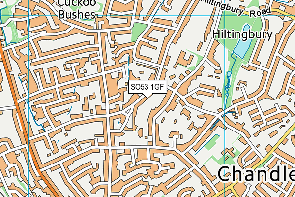 SO53 1GF map - OS VectorMap District (Ordnance Survey)