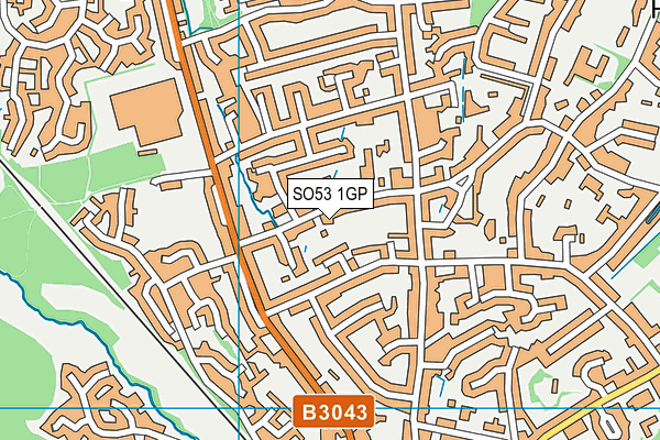 SO53 1GP map - OS VectorMap District (Ordnance Survey)