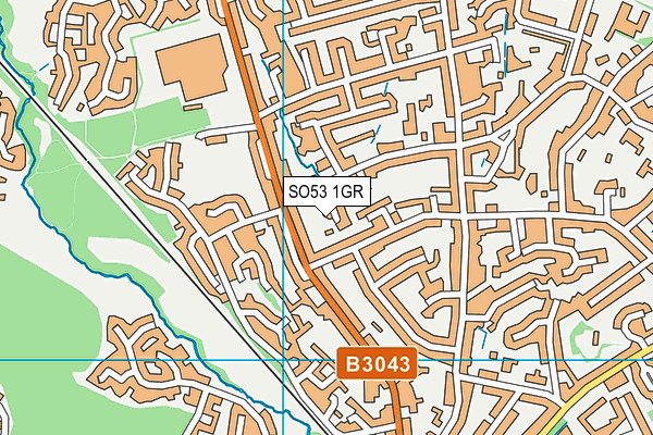 SO53 1GR map - OS VectorMap District (Ordnance Survey)