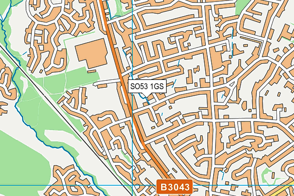 SO53 1GS map - OS VectorMap District (Ordnance Survey)