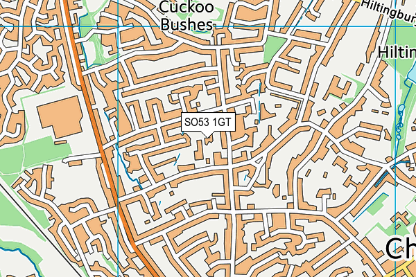 SO53 1GT map - OS VectorMap District (Ordnance Survey)
