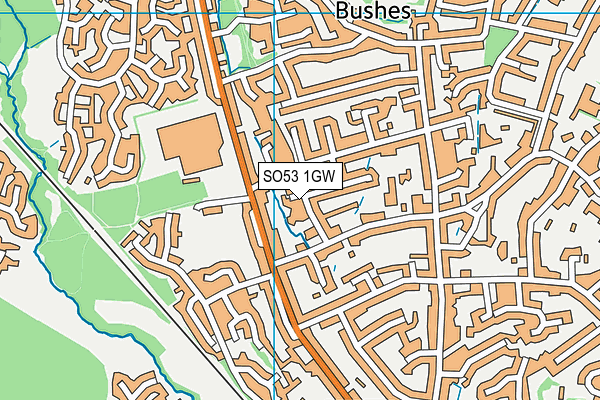 SO53 1GW map - OS VectorMap District (Ordnance Survey)