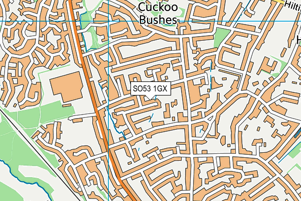SO53 1GX map - OS VectorMap District (Ordnance Survey)