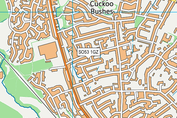 SO53 1GZ map - OS VectorMap District (Ordnance Survey)