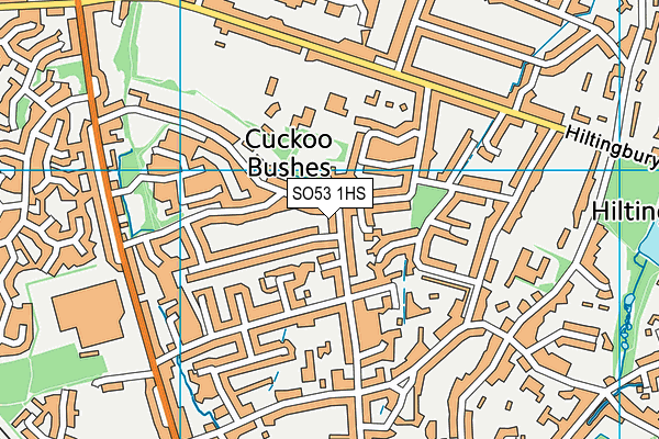 SO53 1HS map - OS VectorMap District (Ordnance Survey)